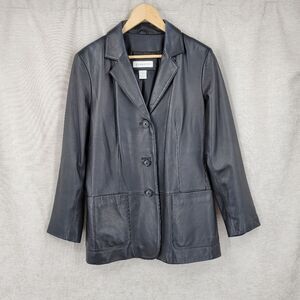 Preston and York Lambskin Leather Women's Black Jacket Y2K
